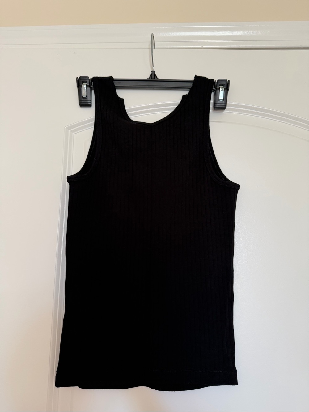 Helmut Lang Black Ribbed Tank - Picture 4 of 5